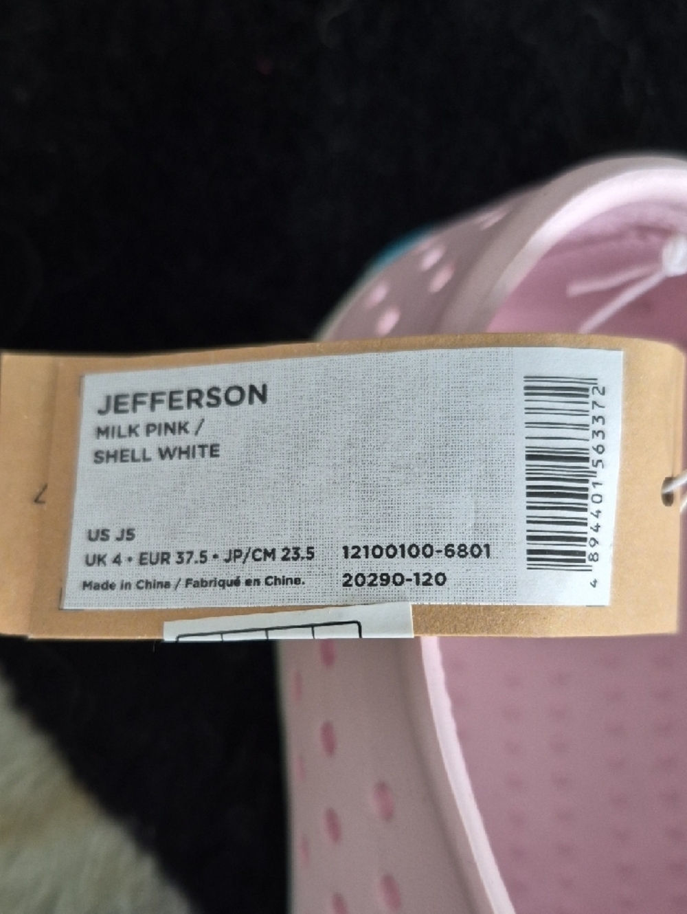 Native Kids Slip-On Water Shoes in Light Pink with White Toe - Picture 6 of 7